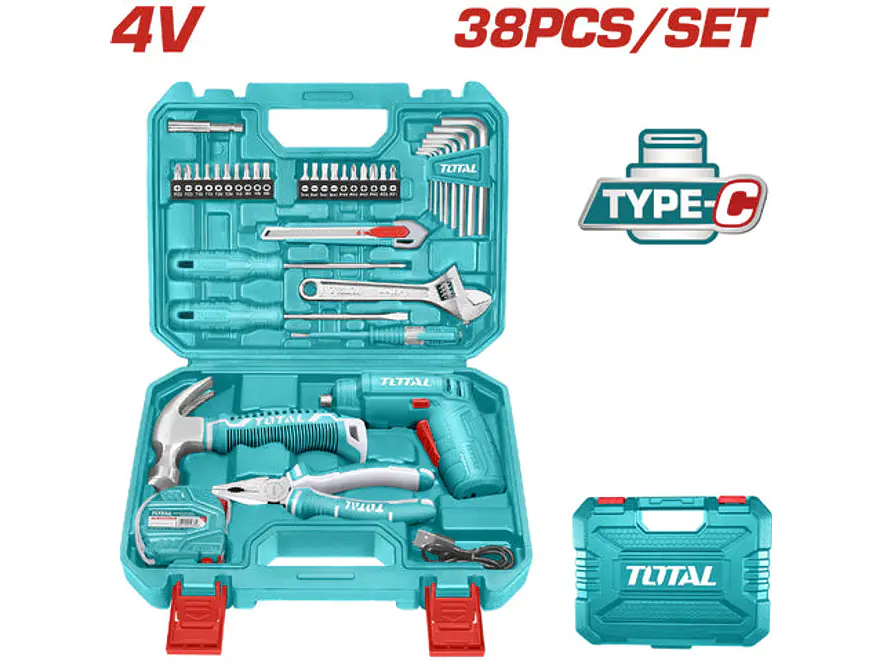 Atornillador Inalámbrico 4V TOTAL THKTHP10386 Kit 37 Piezas Super Select - Envío a todo Colombia | aztools.co