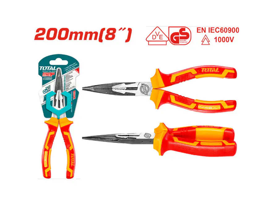 Pinza Aislada 8 Industrial Amarillo - Rojo 1000V Total Thtip2381 - Envío a todo Colombia | aztools.co