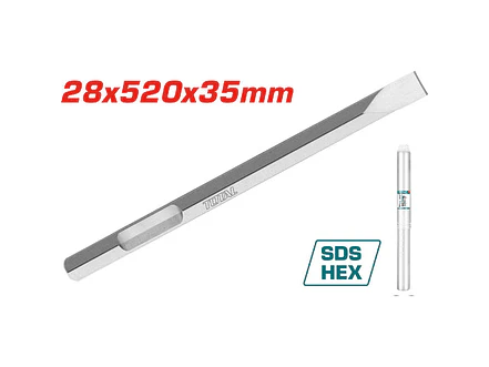 Cincel Plano Sds Hexagonal 28 X 520 X 35 Mm Super Total Tac153428112 - Envío a todo Colombia | aztools.co