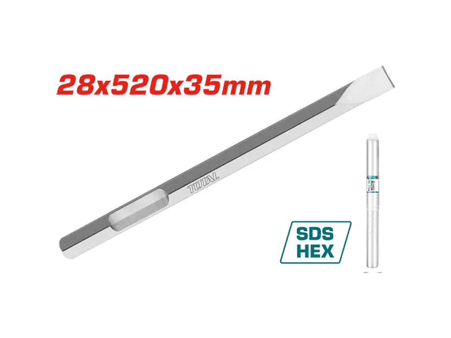 Cincel Plano Sds Hexagonal 28 X 520 X 35 Mm Super Total Tac153428112 - Envío a todo Colombia | aztools.co
