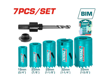 Sierra Copa Bimetal Juego X 7Pcs Total Tacsh1071 - Envío a todo Colombia | aztools.co