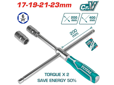 Llave De Cruz Rapida 16 Industrial Incluye 4 Pzs Total Thtrcw40231 - Envío a todo Colombia | aztools.co