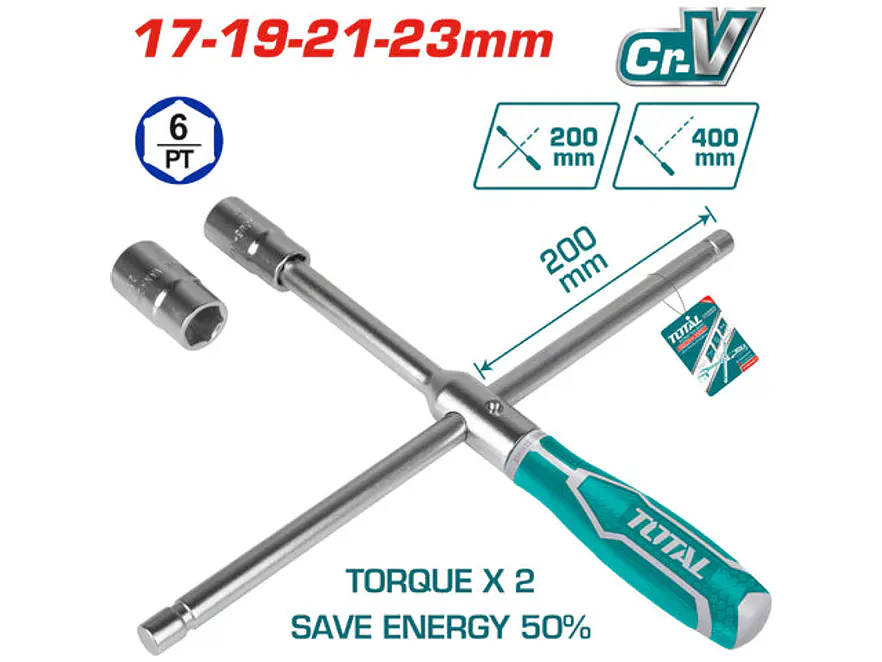 Llave De Cruz Rapida 16 Industrial Incluye 4 Pzs Total Thtrcw40231 - Envío a todo Colombia | aztools.co