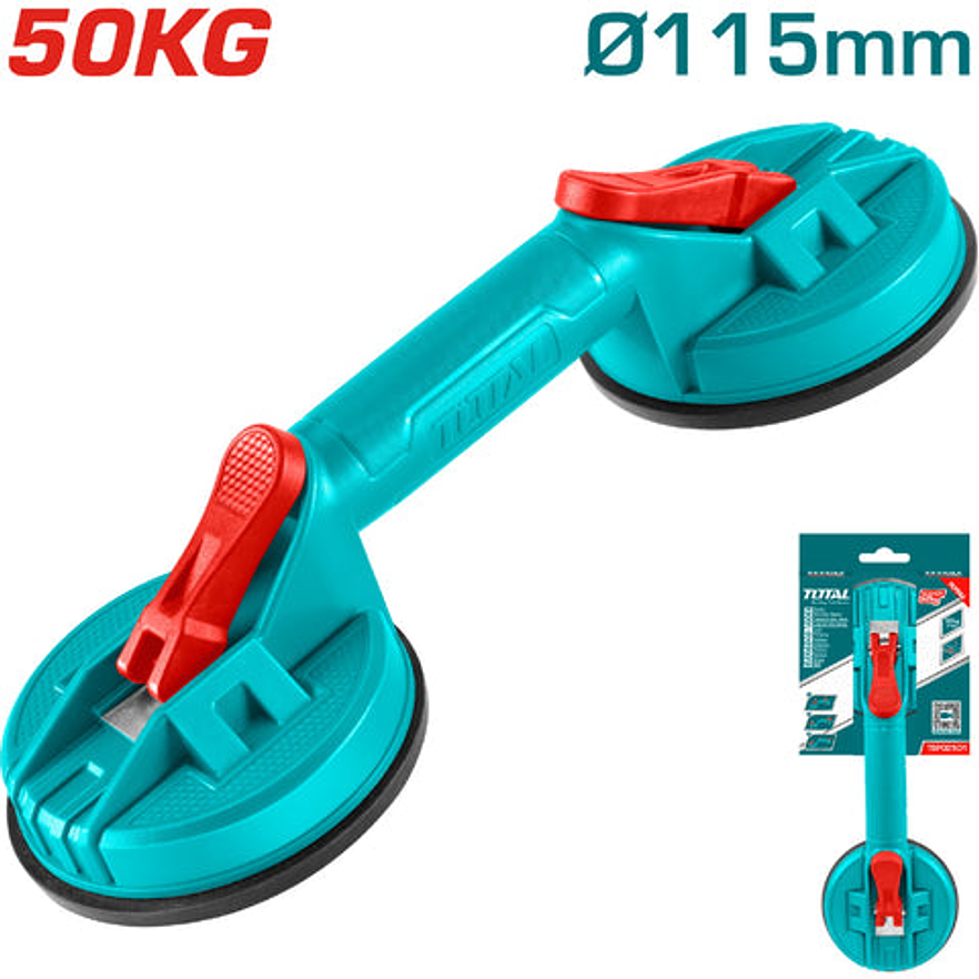 Chupa Ventosa Doble Capacidad 50 Kg Para Vidrio Total Tsp02501