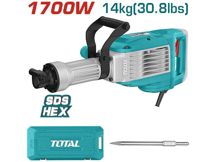 Martillo Demoledor Industrial Super TOTAL UTH217068 1700W 50 Joules 14Kg - Envío a todo Colombia | aztools.co