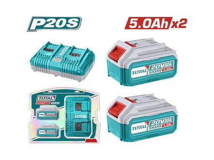 Kit De 2 Baterias 5,0Ah + Cargador De 20V Industrial Super Total Utfbcpk2425 - Envío a todo Colombia | aztools.co