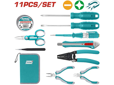 Kit De Herramientas X 11 Pzs Para Electricista Total Super Select Tkets0111 - Envío a todo Colombia | aztools.co
