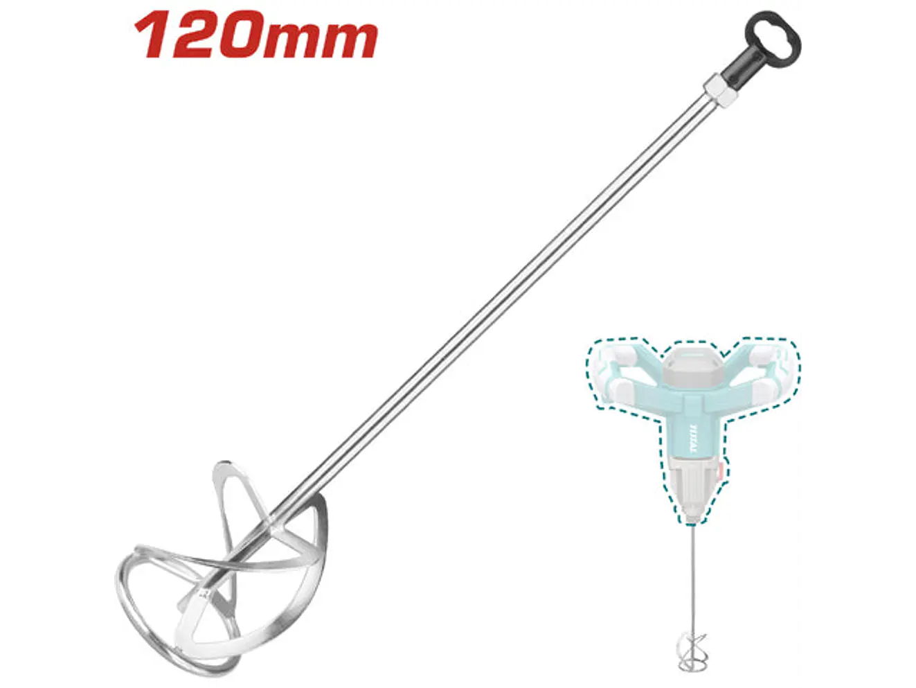 Batidor Para Mezcladora 120Mm Total Tac331120 - Envío a todo Colombia | aztools.co