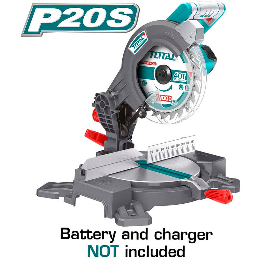 Sierra Acolilladora Ingleteadora Inalambrica 8 1/4 Industrial Bateria Y Cargador No Incluido Total Tms2001