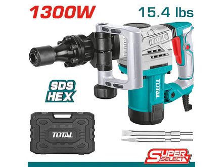 Martillo Demoledor Super Select TOTAL UTH2130016 1300W 20 Joules SDS Hex - Envío a todo Colombia | aztools.co