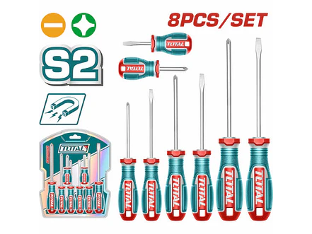 Destornillador Juego 8 Pzs Punta Imantada Super Total Tksds0826 - Envío a todo Colombia | aztools.co