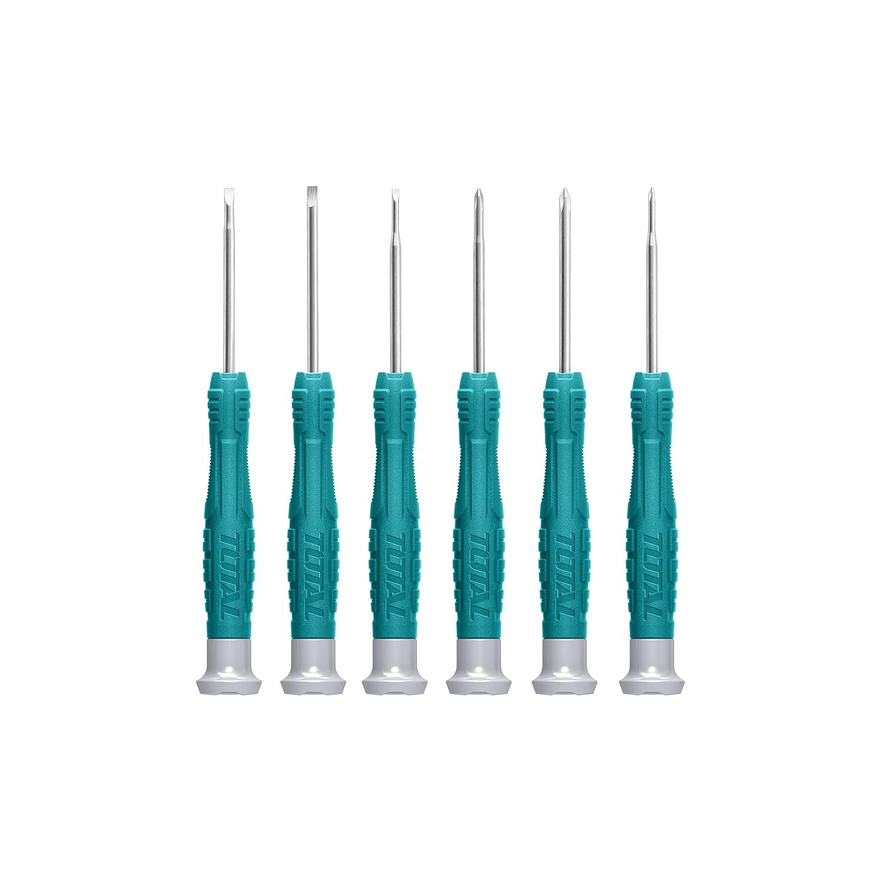 Destornillador Relojero Cromo Vanadium Juego X 6 Pzs Total Tht250Ps0601