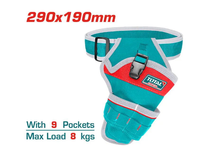 Porta Herramienta De 9 Bolsillos Capacidad Maxima 8Kg Total Tht16P30125 - Envío a todo Colombia | aztools.co