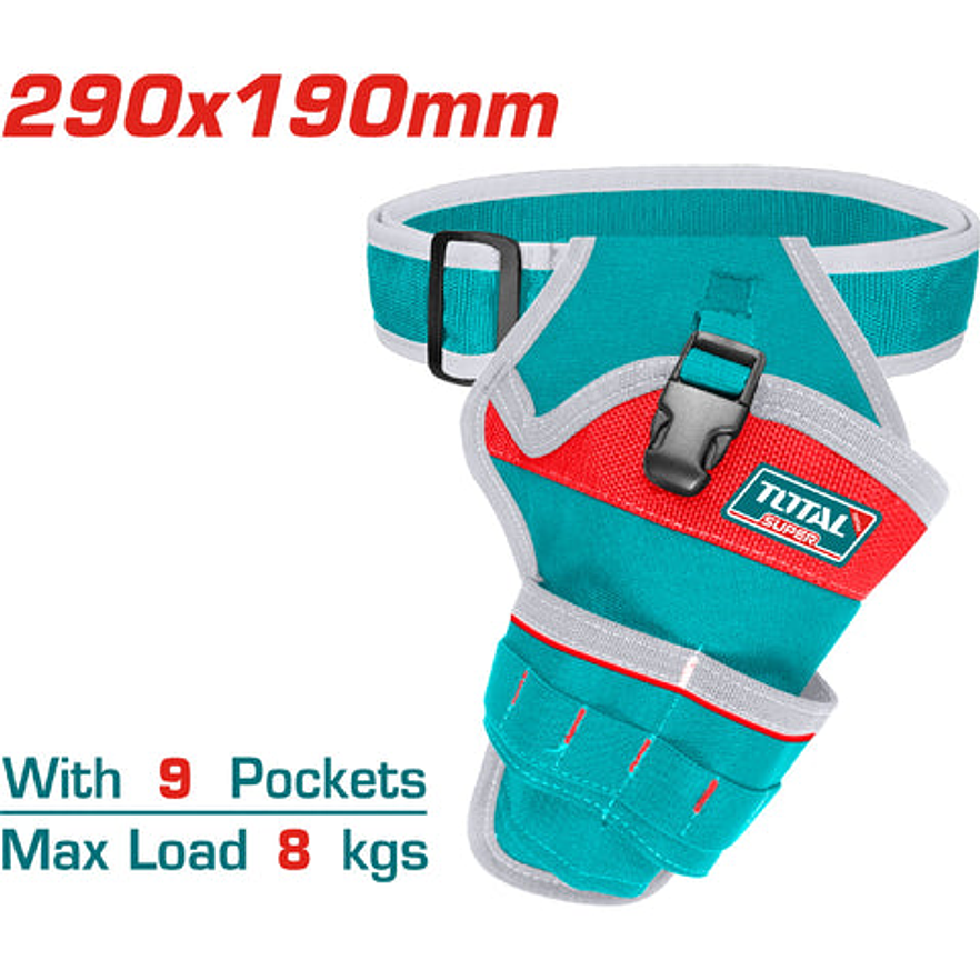 Porta Herramienta De 9 Bolsillos Capacidad Maxima 8Kg Total Tht16P30125