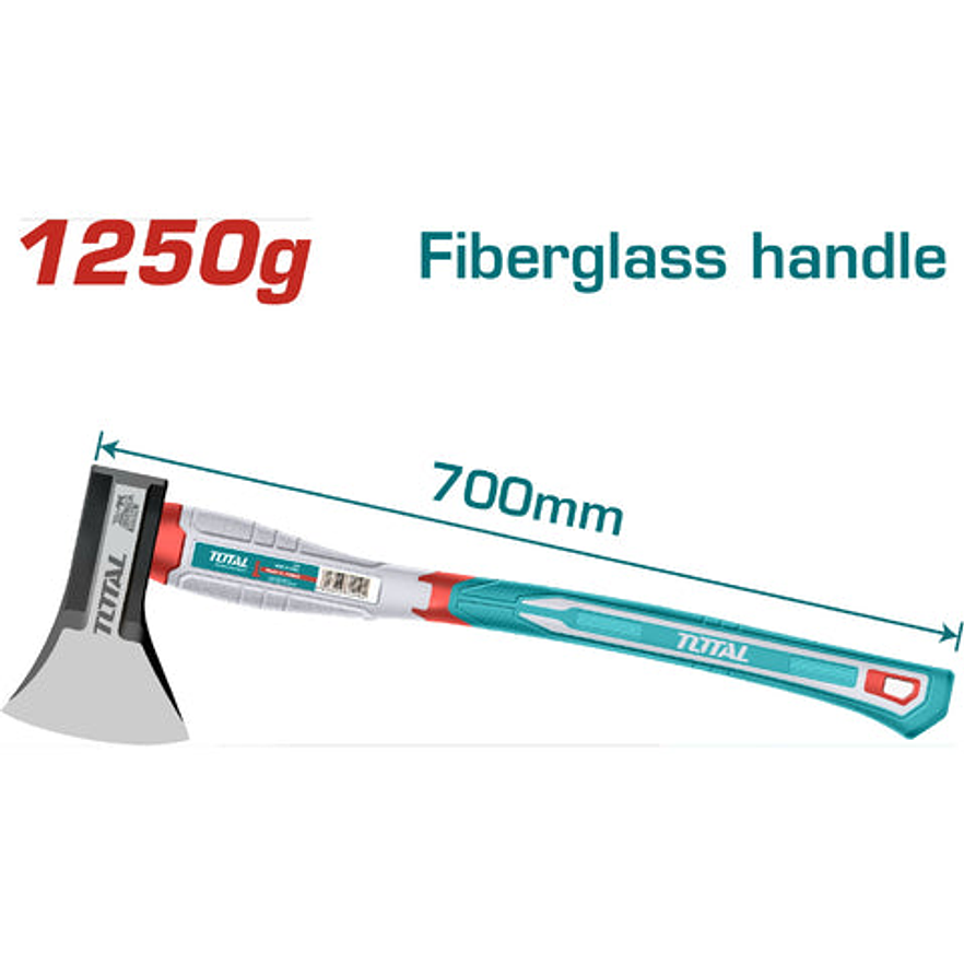 Hacha 1250G Mango De Fibra De Vidrio Super Total Thax061250