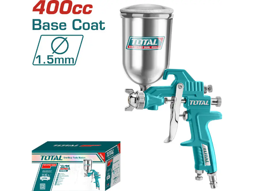 Aerografo 400Cc Vaso Aluminio Baja Presion Total Tat10402 - Envío a todo Colombia | aztools.co