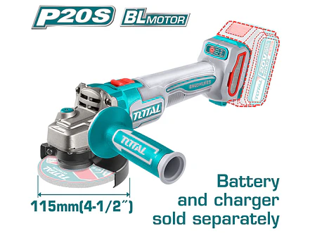 Pulidora Inalambrica 4 1/2 Industrial 20V Bateria Y Cargador No Incluido Motor Sin Escobillas Super Total Utagli21154 - Envío a todo Colombia | aztools.co