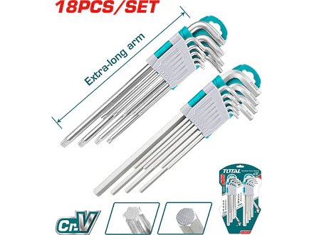 Alem Y Torx Industrial Juego X 18 Pzs Extra Largas Total Tht106Kt0181 - Envío a todo Colombia | aztools.co