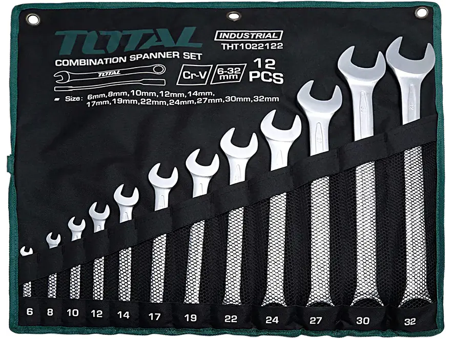 Llave Mixta Juego X 12 Pzs 6-32Mm Crv Industrial Super Total Tht1022122 - Envío a todo Colombia | aztools.co