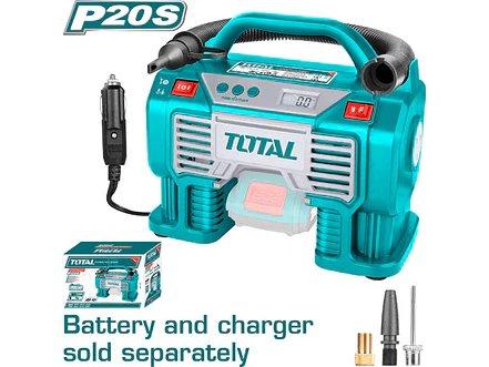 Mini Compresor de Aire Inalámbrico TOTAL TACLI2002 20V 160 PSI Digital - Envío a todo Colombia | aztools.co