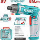 Atornillador Inalambrico 8V, Total TSDLI08025,  6N.M Estuche Plastico, 17 Piezas  - Miniatura 1
