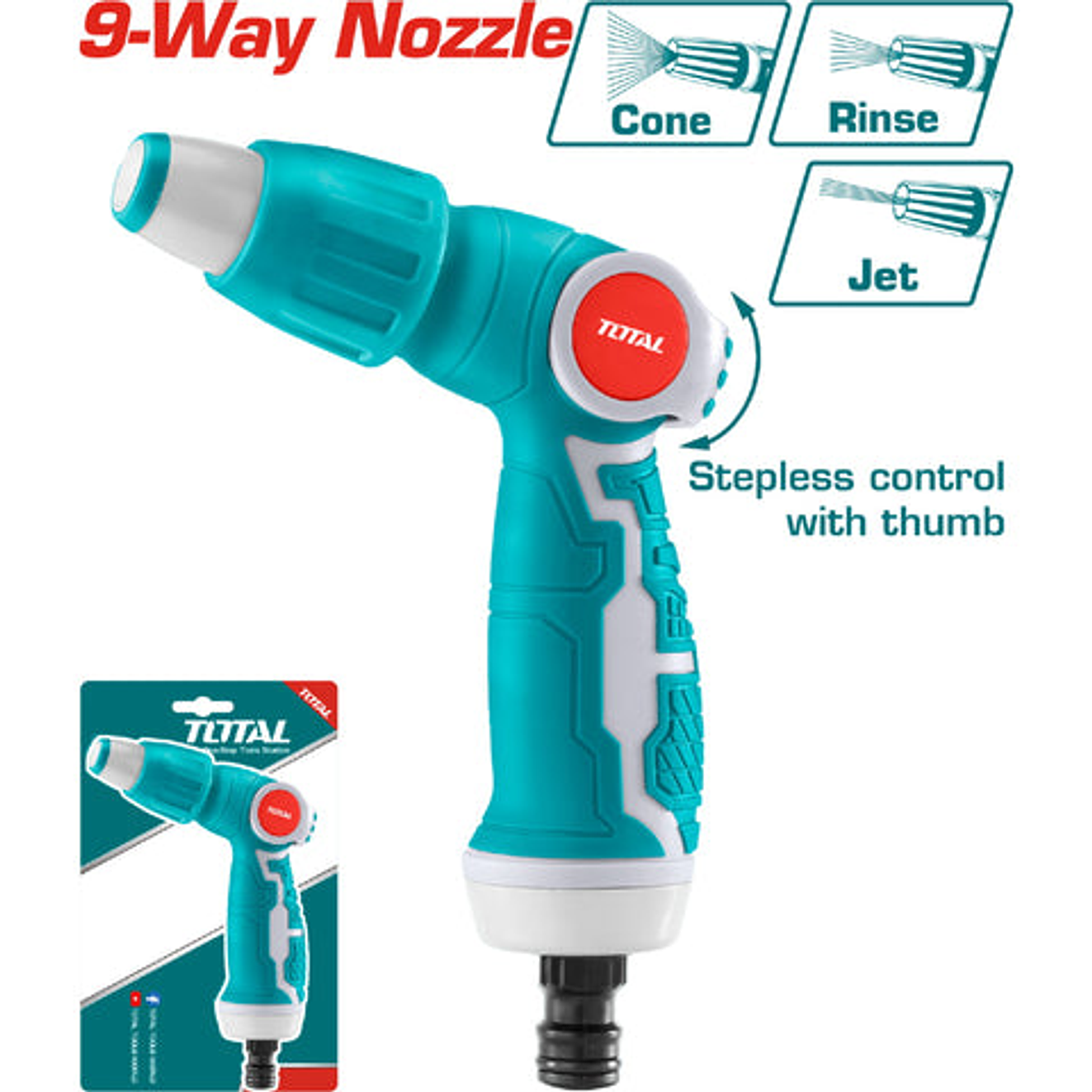 Pistola Manguera Ajustable 3 Vias Total Thwsg6031
