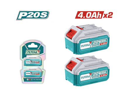 Kit De Bateria X2 Pzs 20V 4,0Ah Industrial Ion Lithium Industrial Super Total Tosli240312 - Envío a todo Colombia | aztools.co