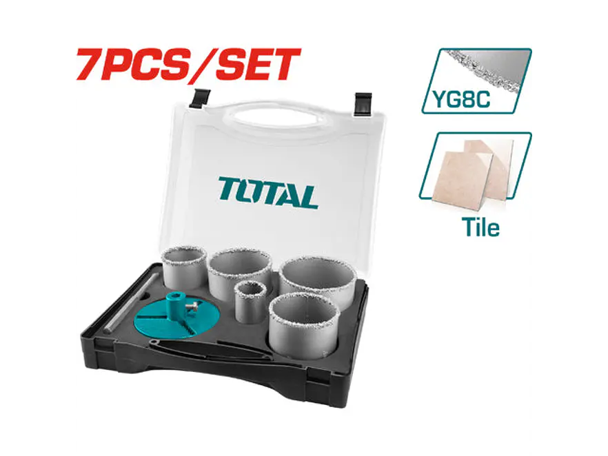 Sierra Copa Ceramica Juego X 7 Piezas Total Tacsh2071 - Envío a todo Colombia | aztools.co