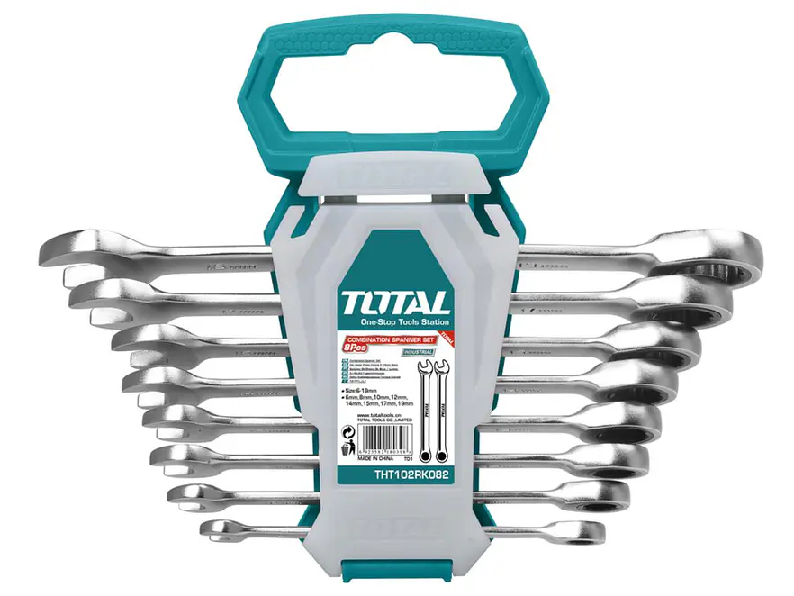 Llave Mixta Con Rache 8 - 19 Mm Juego X 8 Pzs Super Select Total Tht102Rk086 - Envío a todo Colombia | aztools.co