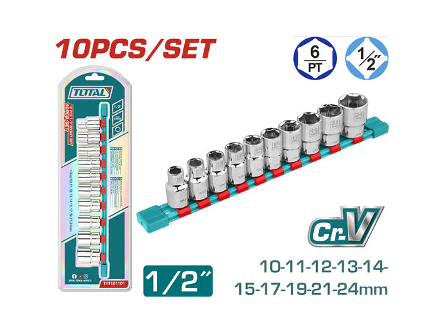Juego De Copas X 10 Pzs 1/2 10-24Mm Industrial Total Thtl121101 - Envío a todo Colombia | aztools.co