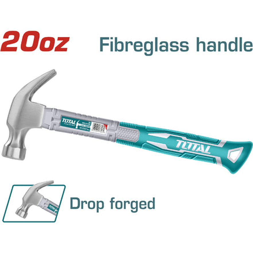 Martillo 20 Oz Mango Fibra De Vidrio Super Select Total Tht73206
