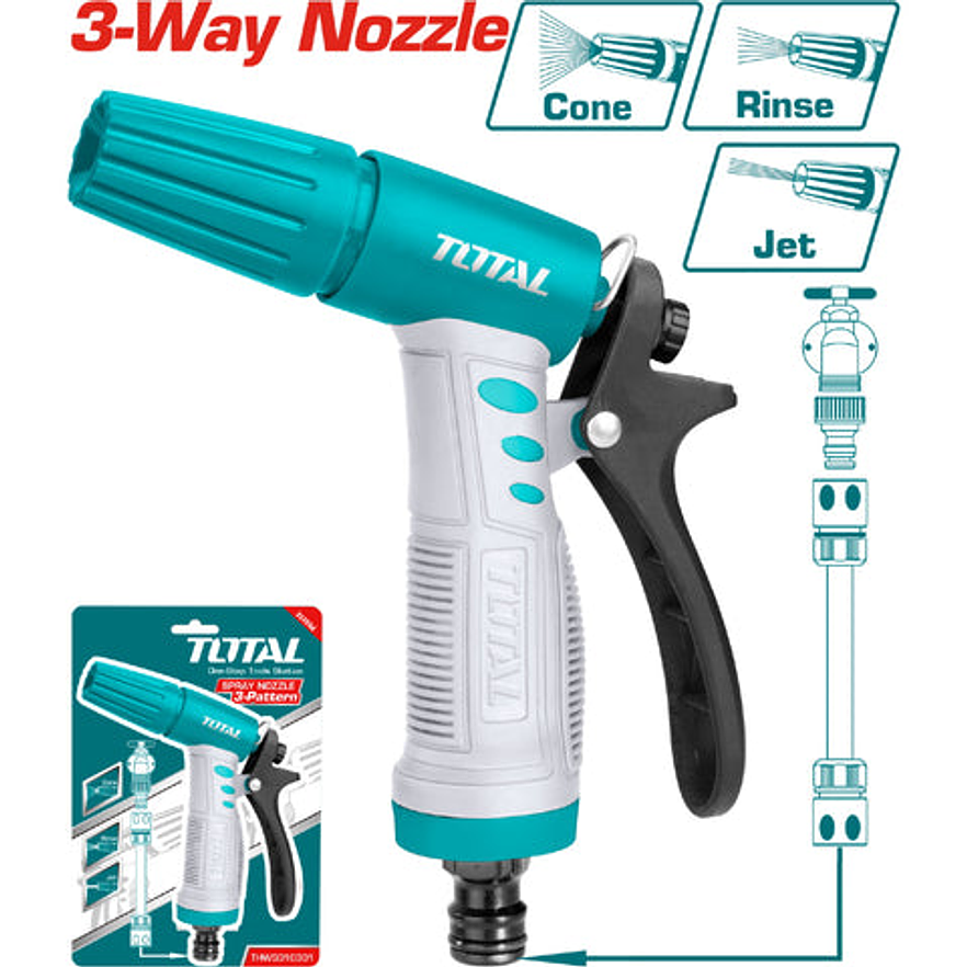 Pistola Manguera Piton Plastica Total Thws010301