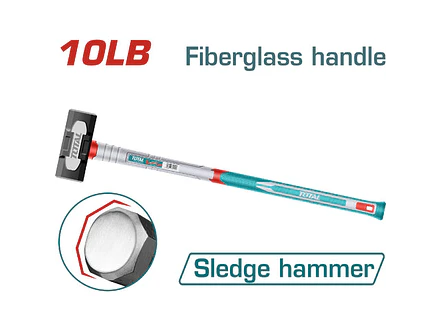 Porra 10 Lb Hierro Mango Fibra De Vidrio Super Total Thsm61498 - Envío a todo Colombia | aztools.co