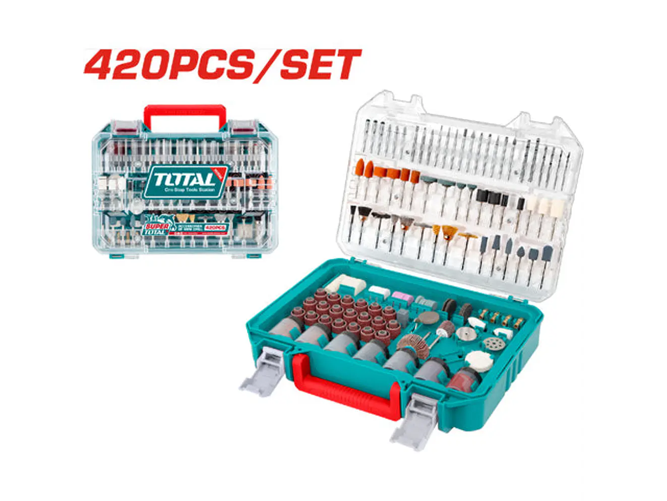 Accesorios para Moto Tool Juego x 420 Piezas TOTAL TAKMG4208 Súper Kit - Envío a todo Colombia | aztools.co