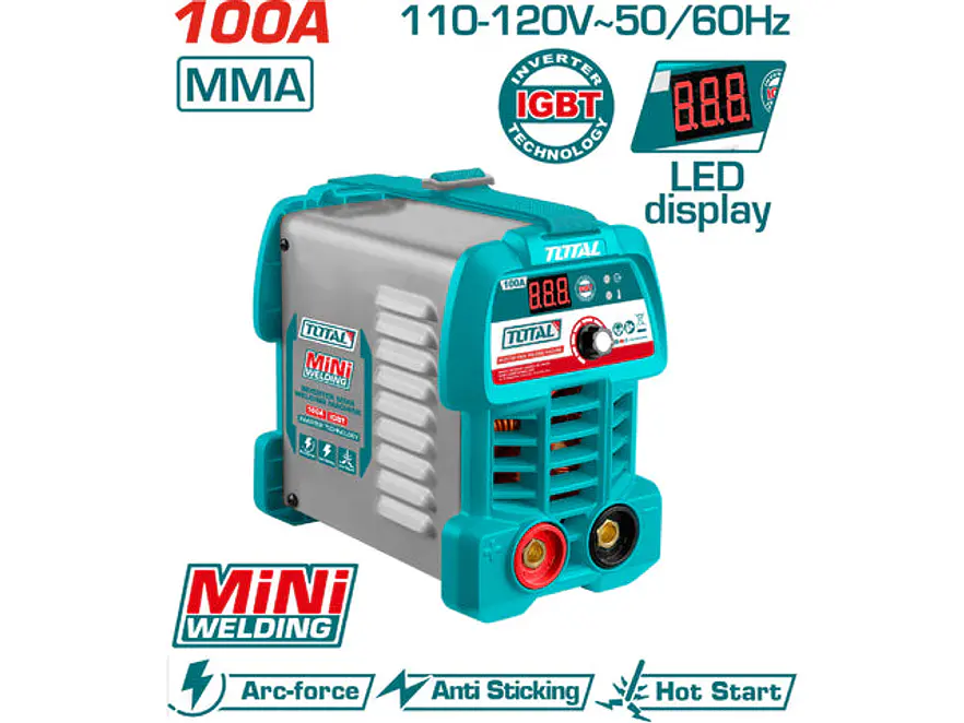 Soldador Inversor Digital 100A TOTAL UTW210049 MMA 110-120V Industrial - Foto 1 | aztools.co