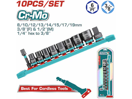 Copas De Impacto 3/8 Juego X 10Pzs 8 - 19 Mm Industrial Super Total Thtisd38104 - Envío a todo Colombia | aztools.co