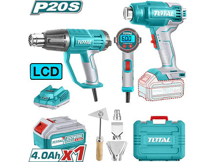 Combo X 2 Pistola De Calor Incluye 4 Aceesorios, 1 Bateria Y Cargador Total Utosli240201 - Envío a todo Colombia | aztools.co