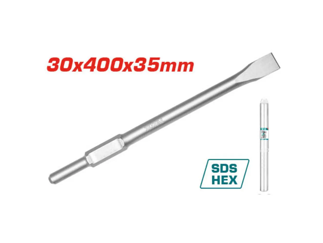 Cincel Plano Sds Hexagonal 30 X 400 X 35 Mm Super Total Tac15333012 - Envío a todo Colombia | aztools.co