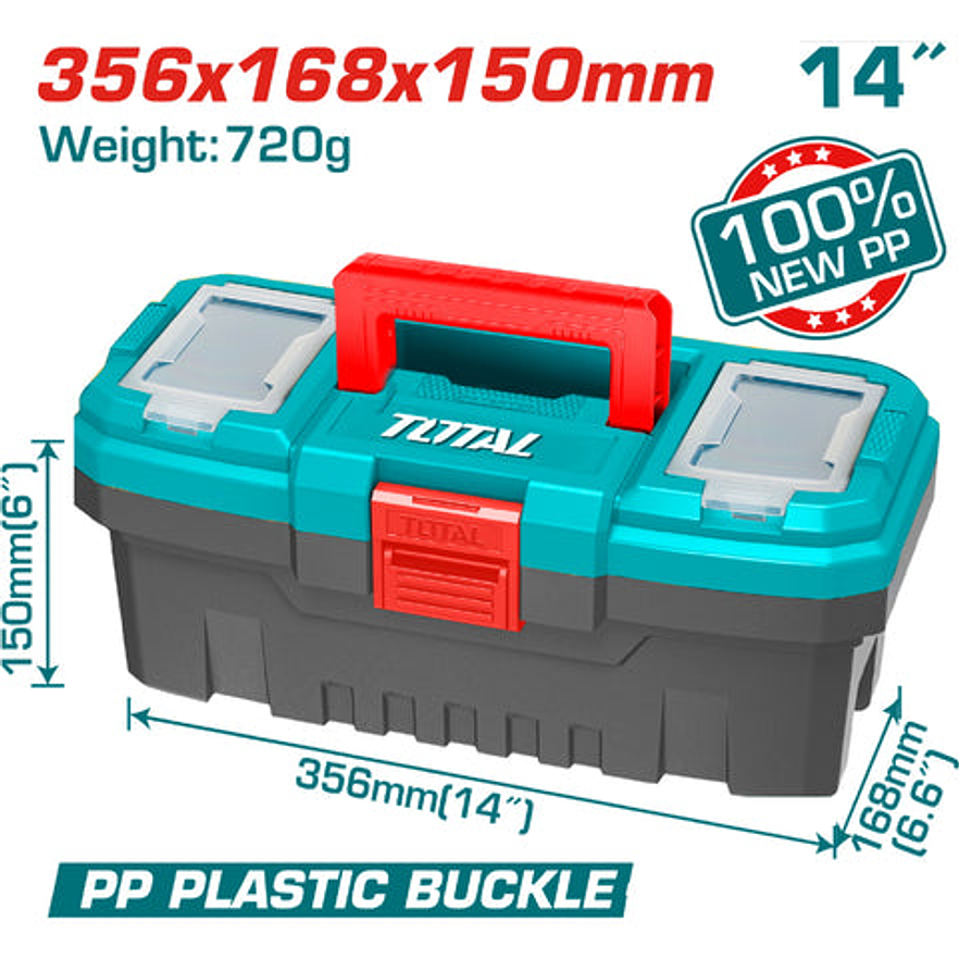 Caja de Herramientas Plástica TOTAL TPBX0141 14