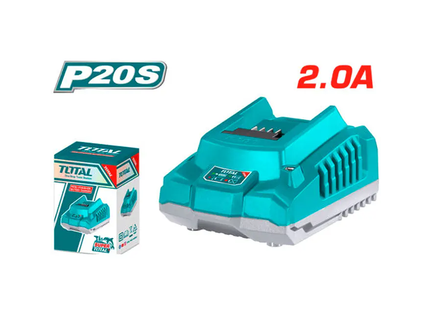 Cargador De Bateria 20V Industrial Inteligente Total Utfcli2001 - Envío a todo Colombia | aztools.co