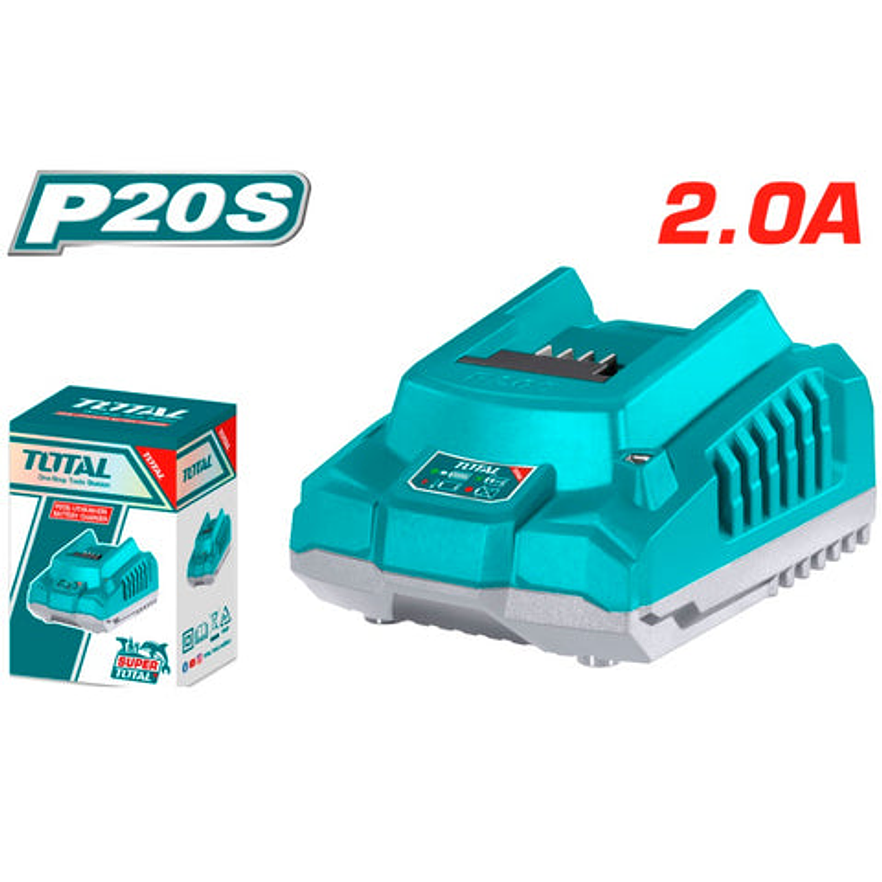 Cargador De Bateria 20V Industrial Inteligente Total Utfcli2001