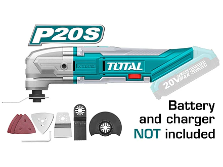 Multiherramienta Inalambrica Oscilante 20V + Accesorios Bateria Y Cargador No Incluido Total Tmli2001 - Envío a todo Colombia | aztools.co