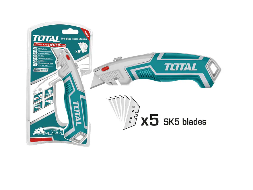 Bisturi Navaja 180 X 45 Mm Industrial Incluye 5 Hojas De Repuesto Total Tht5116118 - Envío a todo Colombia | aztools.co