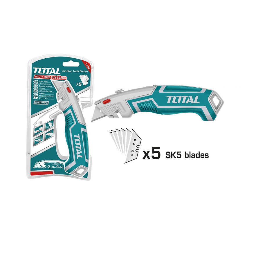 Bisturi Navaja 180 X 45 Mm Industrial Incluye 5 Hojas De Repuesto Total Tht5116118