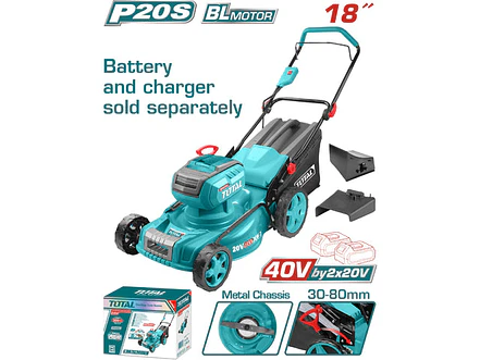 Cortacésped Inalámbrico 40V TOTAL TLMLI20185 Industrial (2x20V) - Envío a todo Colombia | aztools.co