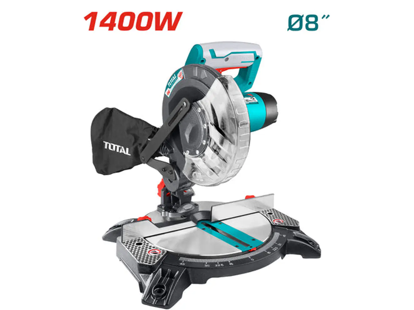 Sierra Acolilladora Ingleteadora 8 1400W Total Uts42142101 - Envío a todo Colombia | aztools.co