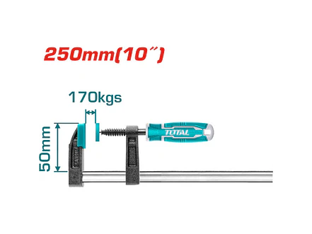 Prensa Sargento En F 120X300 Mm 12 Graduable Industrial Total Tht1321201 - Envío a todo Colombia | aztools.co