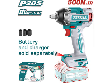 Pistola Impacto Inalambrico 1/2 20V 500 N.M Bateria Y Cargador Se Venden Por Separado Super Total Tiwli20501 - Envío a todo Colombia | aztools.co