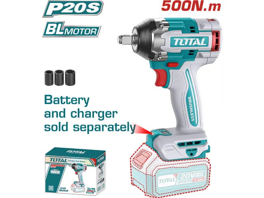 Pistola Impacto Inalambrico 1/2 20V 500 N.M Bateria Y Cargador Se Venden Por Separado Super Total Tiwli20501 - Envío a todo Colombia | aztools.co