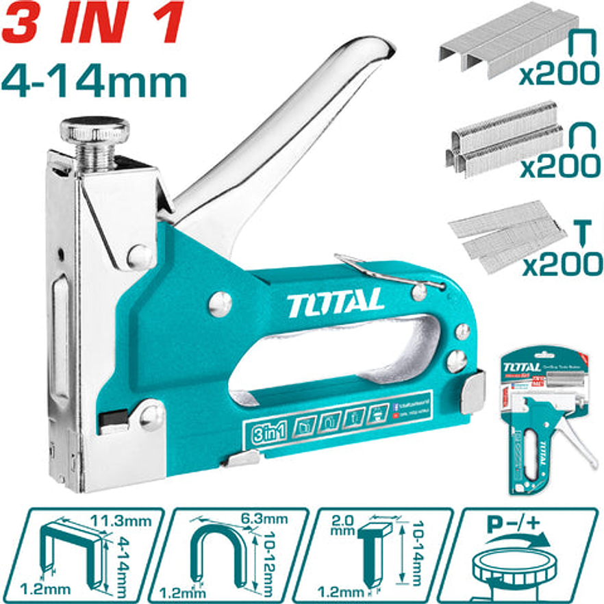 Gancho Grapadora 12Mm En U Total Tht39124 Para Usar En Tht31143